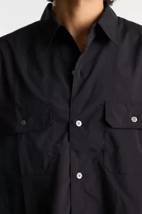Nanamica Polyester Typewriter Shirt – Black | Centre Commercial
